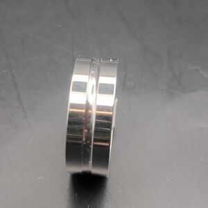 Stainless Steel Silver Engagement Ring Band For Men Size 18 U.S Size 9